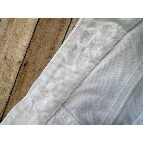 7 For All Mankind White Denim Cut Off Shorts Size 28 - Picture 2 of 10